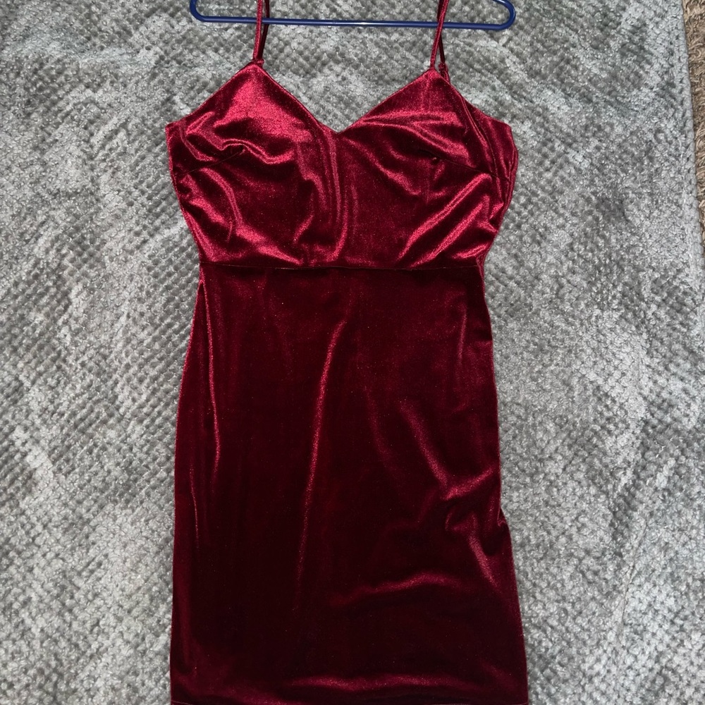 Red Velvet Bodycon Dress